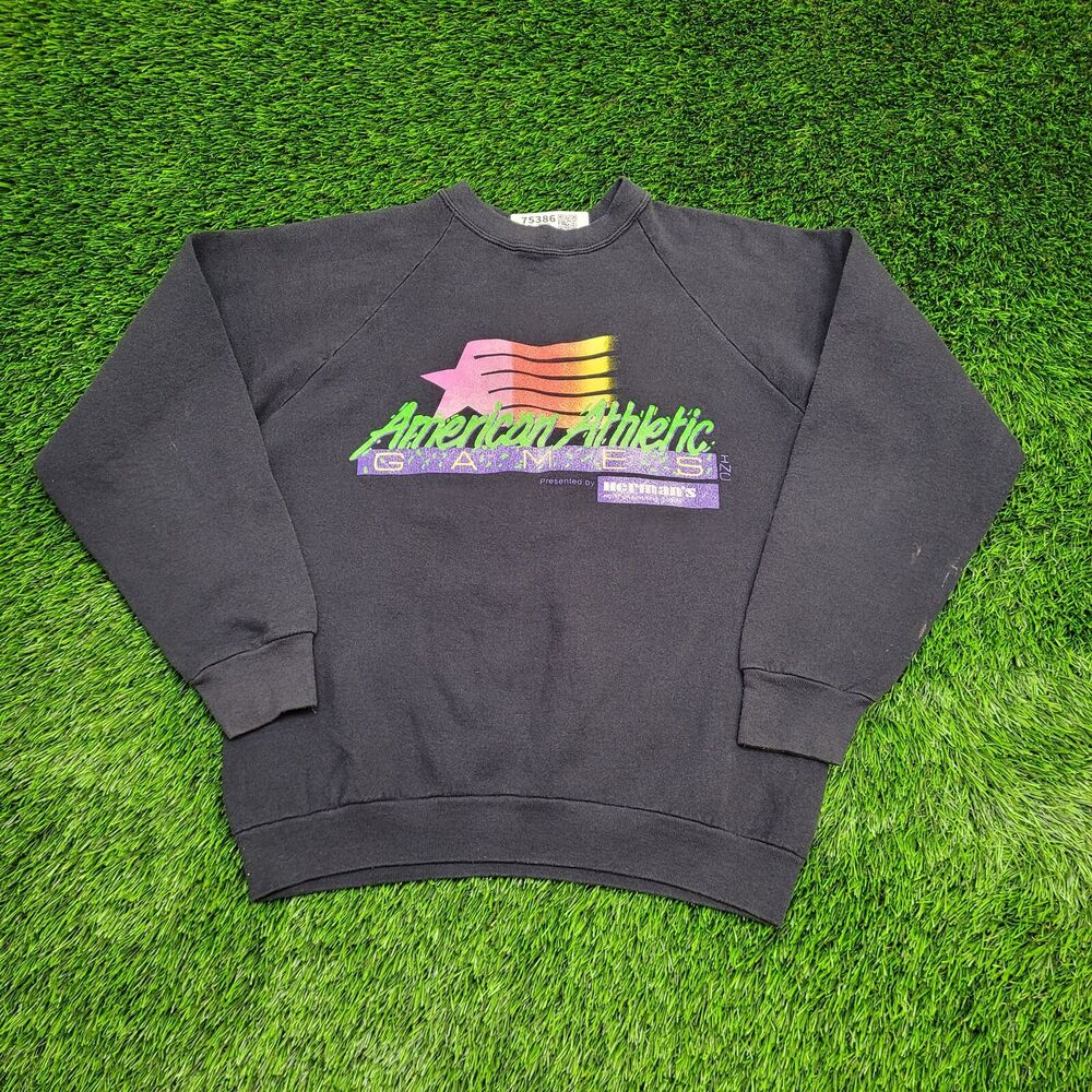 Vintage American Athletic Sweatshirt M/L 21x24 Black